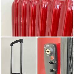 JT601 OUTDOOR キャリーケース 赤 レッド スーツケース 横:約40㎝ 高さ:約65㎝ 奥行:約25㎝ 重量:3.5㎏ 鍵付き ベルトおまけ 中古現状品 現地引き取りのみの画像
