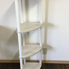【訳あり品特価／組立品／１点限り】コーナーラック4段　システムラック　隙間ラック　収納ラック　CN4BWの画像