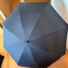 雨、晴れ兼用折りたたみ傘、ブラック、メンズの画像