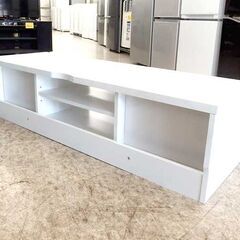 テレビボード 幅120cm ホワイト系 木目調 ローボード 引出し ☆ 札幌市北区屯田 の画像