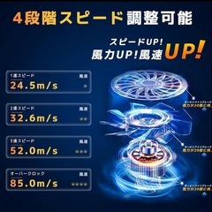 【新品未使用品】　電動エアダスター　ブロワー　Type-C充電式　軽量　コードレス　多機能　洗車の画像