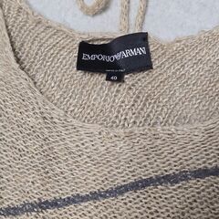 EMPORIO ARMANI 麻 タンクトップ サマーニット アルマーニ 洋服の画像
