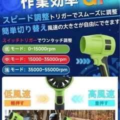 【新品未使用品】　ブロワー 超強力　洗車6500mAh大容量　バッテリー２個の画像