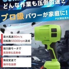 【新品未使用品】　ブロワー 超強力　洗車6500mAh大容量　バッテリー２個の画像