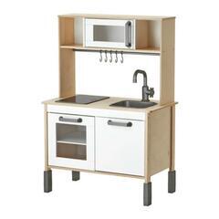 【８月2日まで出品】🌟IKEA🌟おままごとキッチン🌟キッズ🌟モノクロ塗装の画像