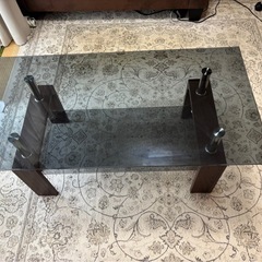 OK家具　ガラス天板　テーブル