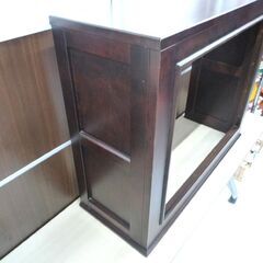 詳細不明 北海道民芸家具 木製 横幅 約91cm 焼印あり 中古 苫小牧西店の画像