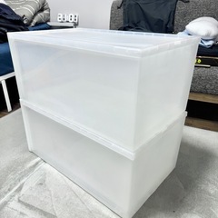 無印良品 大きいポリプロピレン衣装ケース・引出式・深 2個セット 受け渡し可能8/21-25の画像