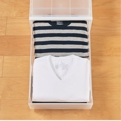 無印良品 大きいポリプロピレン衣装ケース・引出式・深 2個セット 受け渡し可能8/21-25の画像