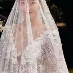 ウェディングベール マリアベール 3m ロングベール ホワイト 花嫁 前撮り　結婚式　ウエディング　ペールダウン　パールの画像