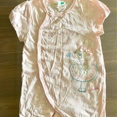 70cm 半袖ベビーロンパース2枚セットの画像