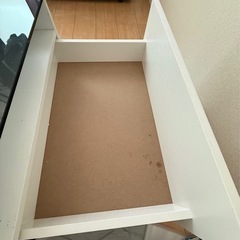 ガラステーブル両サイド引き出し付き　の画像
