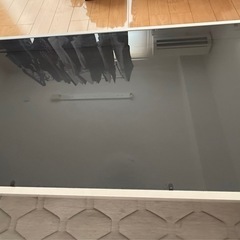 ガラステーブル両サイド引き出し付き　の画像