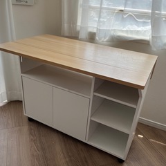 カウンターテーブル＊テーブル＊キッチンカウンター＊キッチンボード＊カウンター＊収納＊机＊伸縮の画像