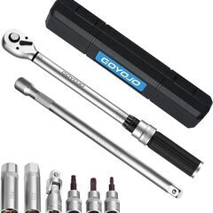 GOYOJO トルクレンチ プレセット型 磁気薄型スパークプラグ 8点セット 差込角(3/8インチ) 10-60N.m 両回転対応 トルク精度 ±3% 自動車用、自電車、オートバイ、機械の整備 タイヤ交換 作業工具 （ 10-60N.m 8点セット ）の画像