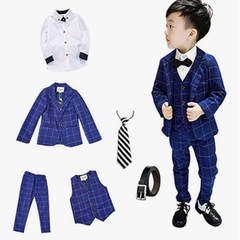 【新品未使用品】　キッズフォーマルスーツ　男の子　フォーマルウェア　130cm 入学式の画像