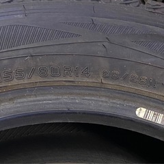 ◎  スタッドレスタイヤ　4本セット　DUNLOP  ダンロップ　155/80R14 14インチ　2019年製の画像