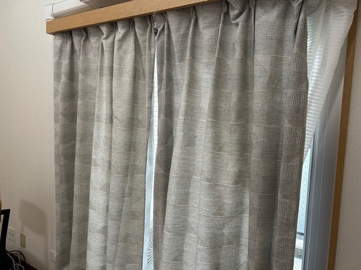 廃盤unico 遮光カーテン 両開き タッセル付き