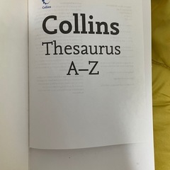 英語辞書:英英辞典(類義語)Collins Thesaurus A-Z 郵送可の画像