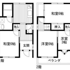  貸家/3DK+S/60m2/賃料58,000円