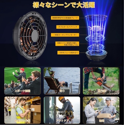 ⭐️4段階風量⭐️ファンバッテリーセット 空調服【新品未使用】
