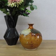 陶芸品　小石原焼風 花瓶の画像