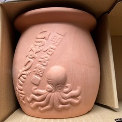 ひっぱりだこ飯テラコッタ植木鉢3〜4号の画像