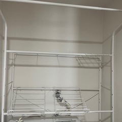 洗濯機ラック　伸縮の画像
