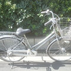 整備済み中古自転車　26インチ　税別￥15.800-　LEDオートライト　内装３段　マッハブラック707の画像