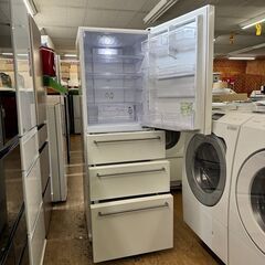 地域限定送料無料　美品【 MUJI 】無印良品 355L 4ドア 冷凍冷蔵庫 シンプルな冷蔵庫 ハンドルは単純な丸棒 節約ECOモード ホワイト MJ-R36A-2の画像