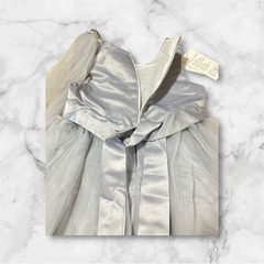 子どもドレス 120cmプリンセス風チュールドレス ブルー 小物付きの画像