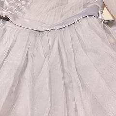 子どもドレス 120cmプリンセス風チュールドレス ブルー 小物付きの画像