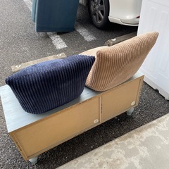 コンパクト座椅子 ネイビーの画像