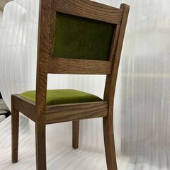 新品未使用 激安チェアー 天然木 布座面 ブラウン ダークブラウン 茶 グリーン 緑 物件 コントラクトの画像