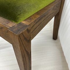 新品未使用 激安チェアー 天然木 布座面 ブラウン ダークブラウン 茶 グリーン 緑 物件 コントラクトの画像