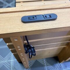 ジ277/ セミシングル SSサイズ すのこベット コンセント2口付き 木製 一人暮らし 単身 家具の画像