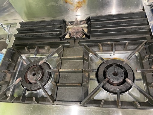 二年くらい店に使います、動確済み：タニコー お店、業務用 3口ガステーブル TSGT-0921 都市ガス