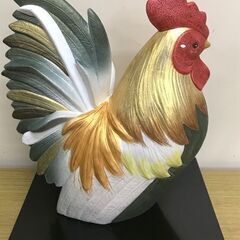 博多人形  にわとり 鶏 台座付の画像