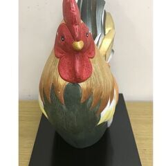 博多人形  にわとり 鶏 台座付の画像