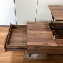 収納庫付昇降センターテーブル【町田市再生家具】251054の画像
