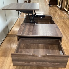 収納庫付昇降センターテーブル【町田市再生家具】251054の画像