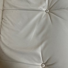 合皮ローソファ　ホワイトの画像
