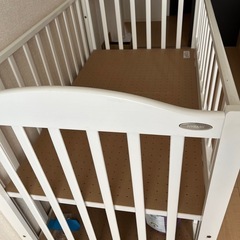 【受け渡し決定】ホワイト　ベビーベッドの画像