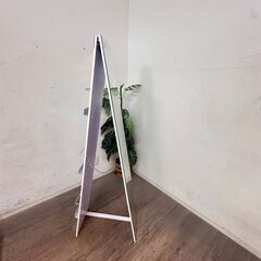 【新品・未使用】 ディスプレイミラー　姿見　スタンドミラー　マガジンラックの画像