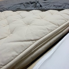 無印良品　やわらか　ウール2層式マットレス ＩＫＥＡスノコベッドセット ダブルサイズ　幅140cm✖️長さ195cm✖️高さ9cmの画像