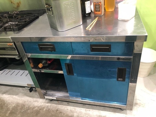 （業務用】【東製作所】引き出し付き調理台 ACO-900Y 幅900×奥行750×高さ800mm お店に2年くらい使いました。