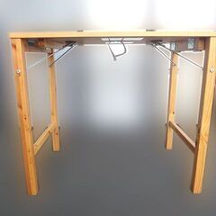 【札幌市内配送可】無印良品 折り畳み式パイン材テーブル ナチュラル系 幅800mm×奥行500mm×高さ700mmの画像