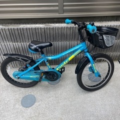 18インチ子ども用自転車（青）の画像