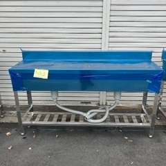 【直接引取限定】セール品 2槽シンク ステンレス厨房機器 W1500 D450 H800 新品 在庫2台の画像