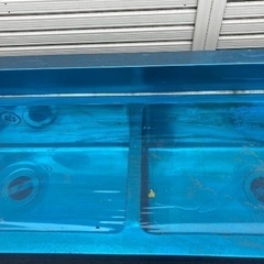 【直接引取限定】セール品 2槽シンク ステンレス厨房機器 W1500 D450 H800 新品 在庫2台の画像